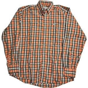 Southern Tide Classic Fit Plaid Men’s‎ Size M Orange Casual Button Down Shirt